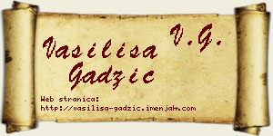 Vasilisa Gadžić vizit kartica
